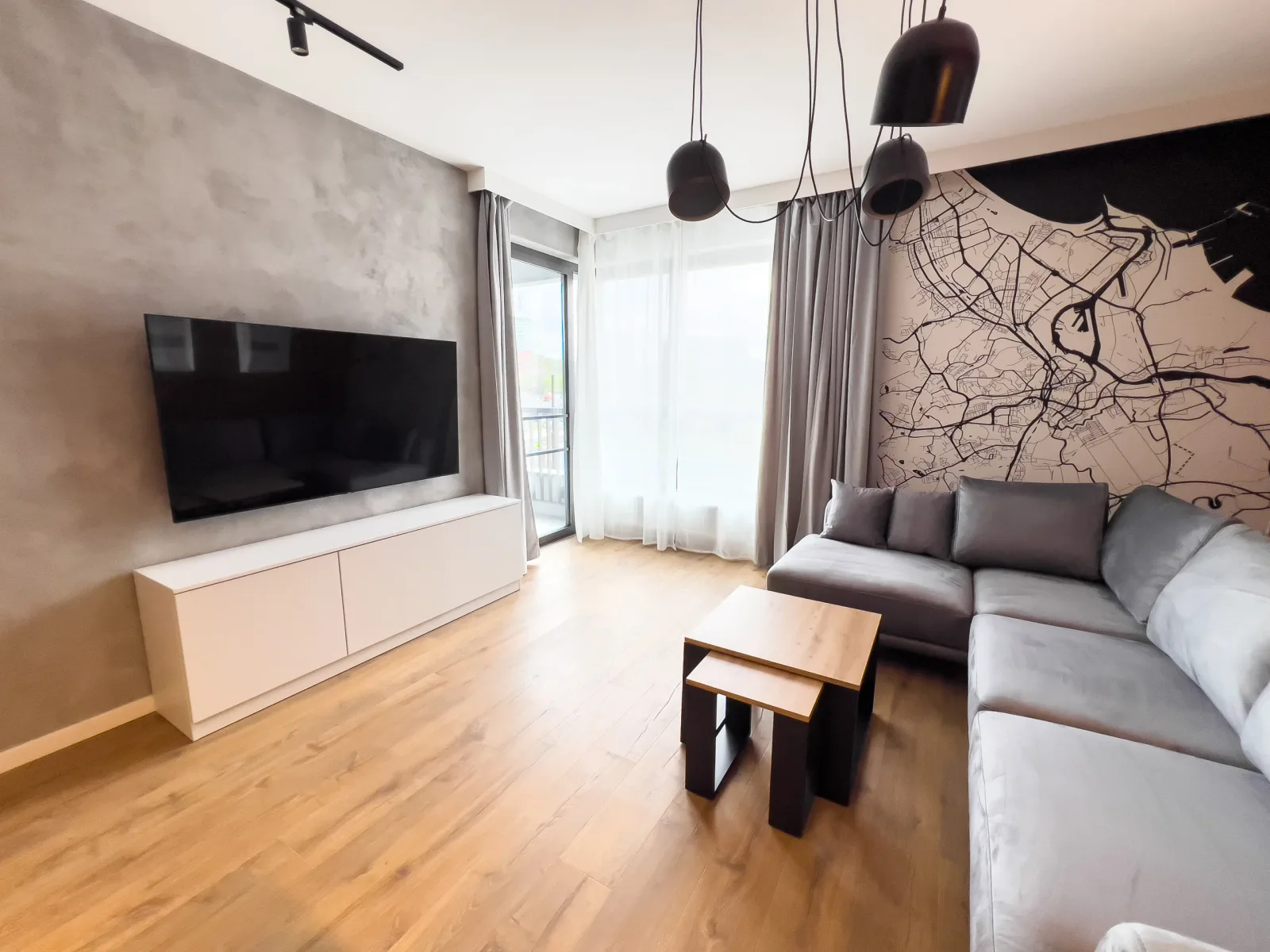 Apartament na DOKI 22F — w pełni wyposażona kuchnia z ekspresem